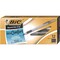 BIC Round Stic Grip Xtra Comfort Fine 0.8 mm. Stick Ballpoint Pen - Black Ink/Gray/Black Barrel (1-Dozen)